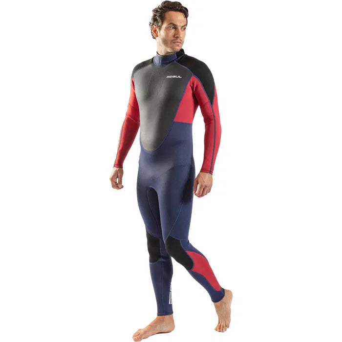 Gul Mens Response FL 3/2 mm Wetsuit - Navy/Red