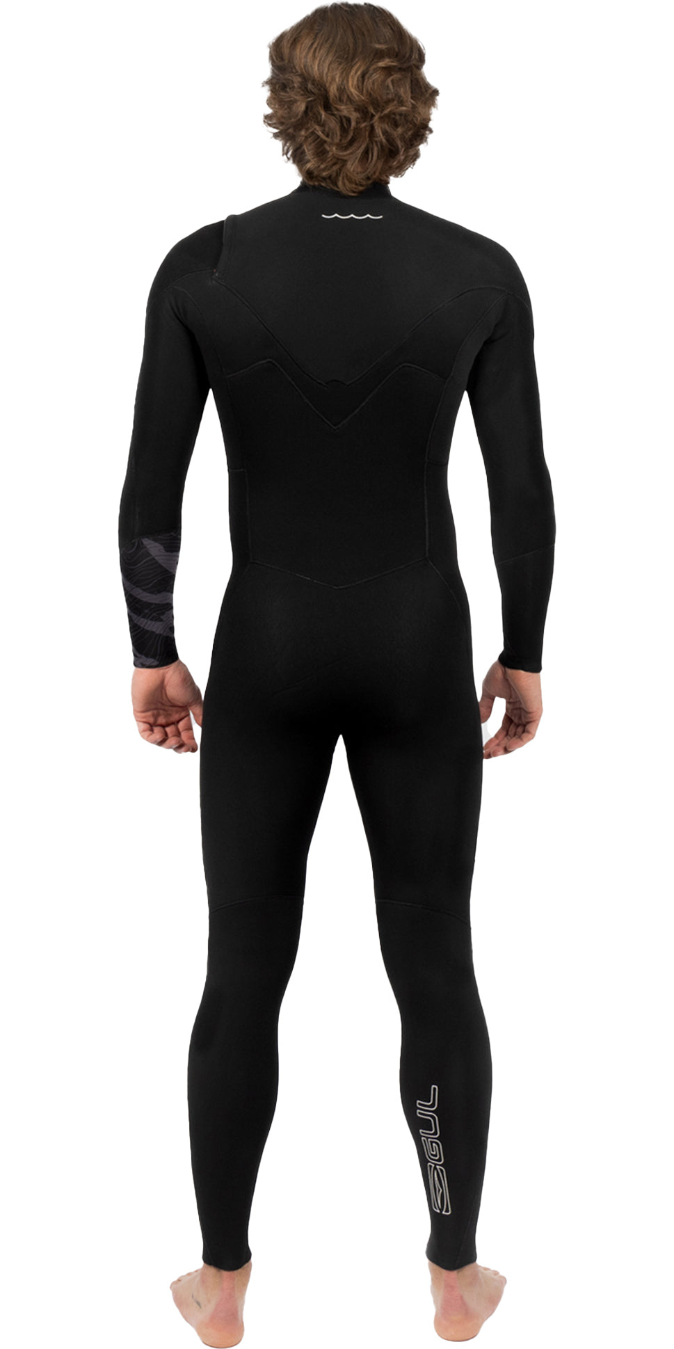 Gul Mens Response 5/4 FX Chest Zip - Black/ Contour Camo