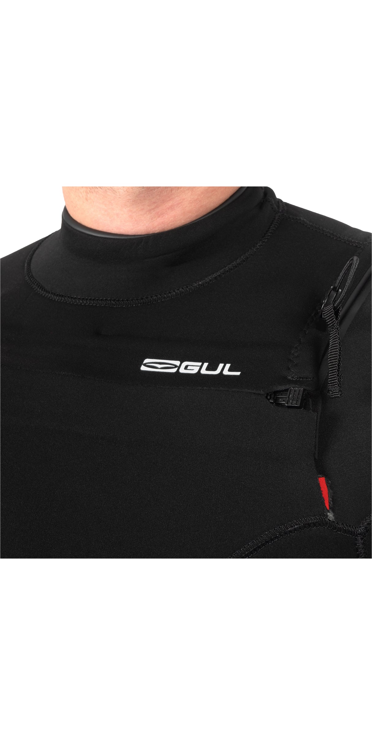 Gul Mens Response 5/4 FX Chest Zip - Black/ Contour Camo