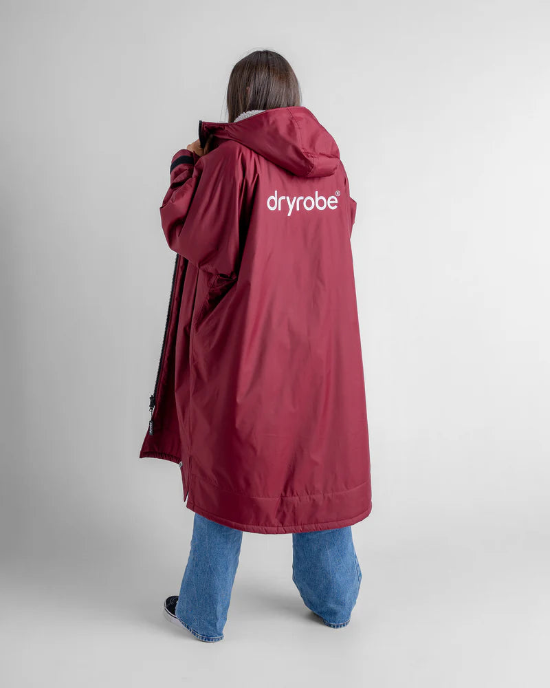 Dryrobe Advance - Long Sleeve - Burgundy/Silver Grey