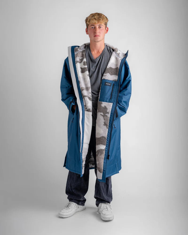 Dryrobe Advance - Long Sleeve - Deep Sea Blue/Sand Camo