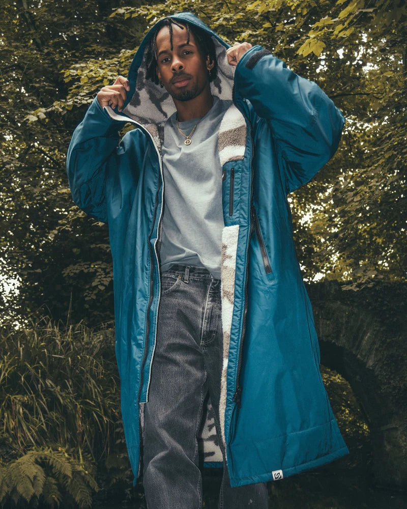 Dryrobe Advance - Long Sleeve - Deep Sea Blue/Sand Camo