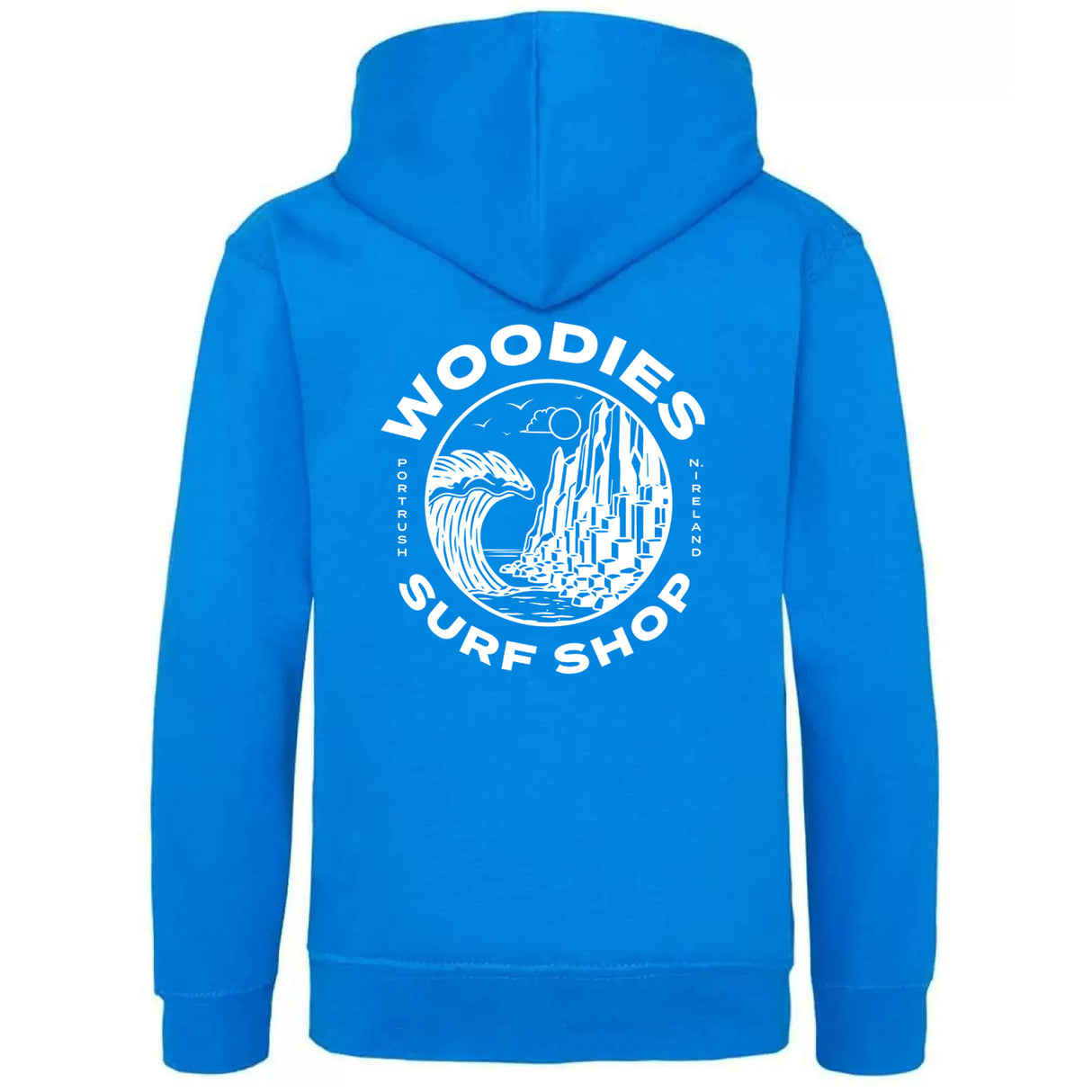 Woodies Kids Hoody - Causeway Logo - Sapphire Blue