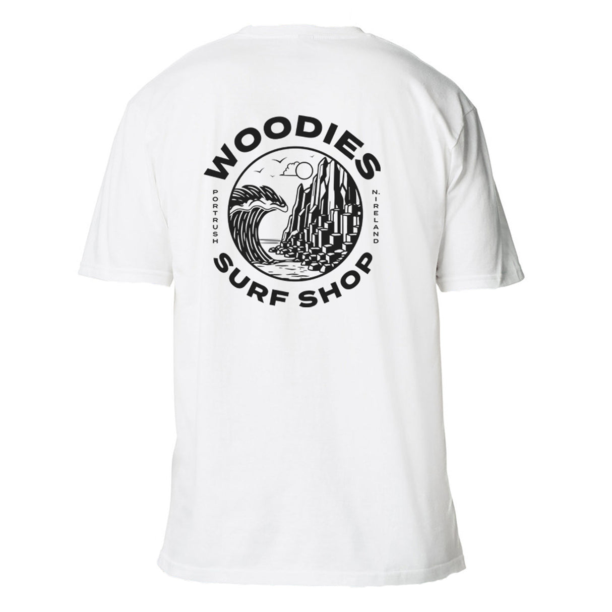 Woodies Causeway Logo Tee - White
