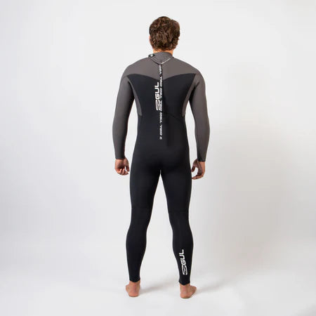 Gul Mens Yulex 5/4 FX Chest Zip - Black/Grey