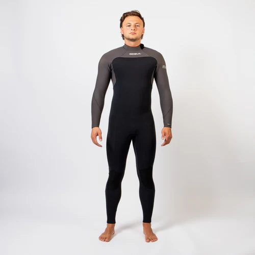 Gul Mens Yulex 5/4 FX Chest Zip - Black/Grey