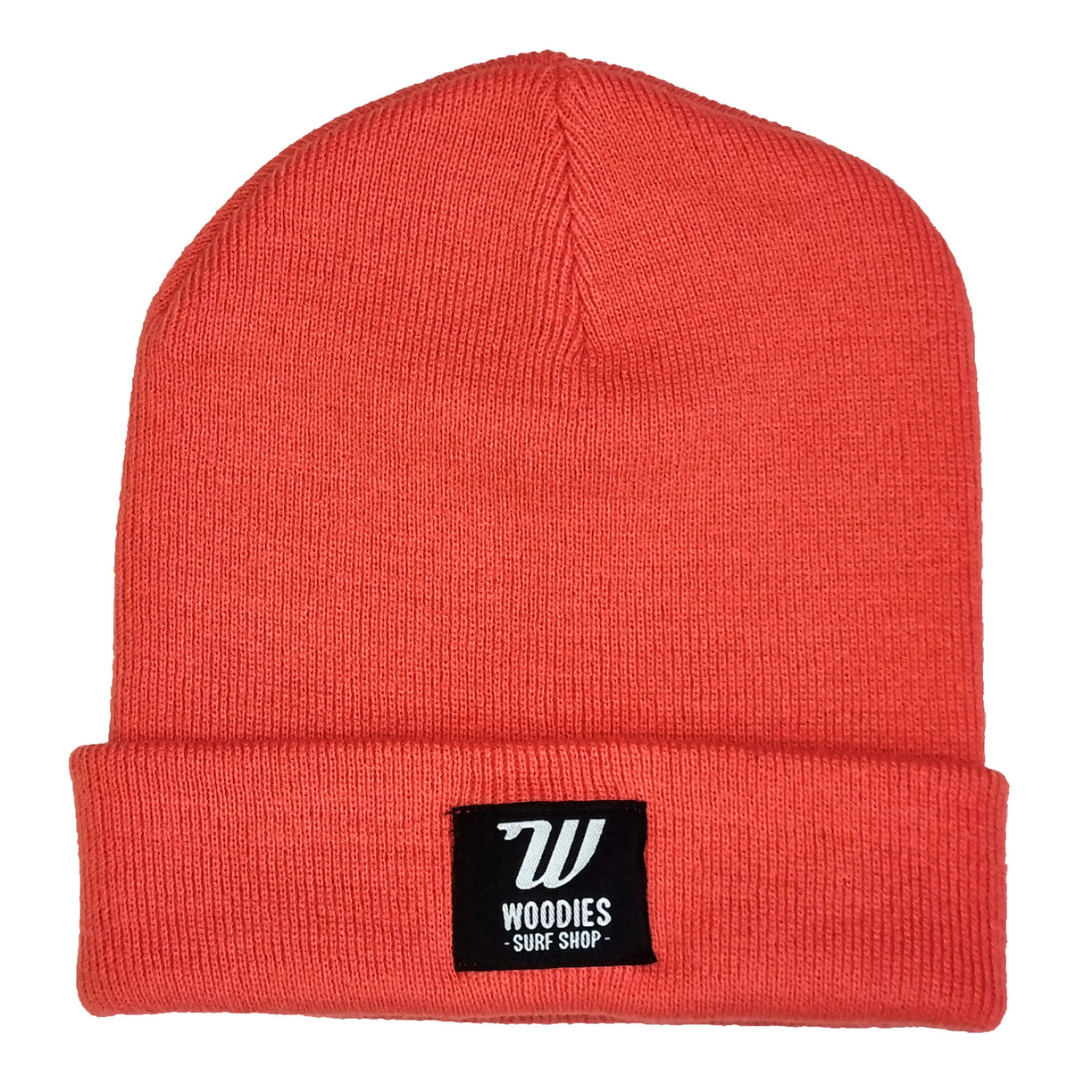 Woodies Folded Beanie - Coral