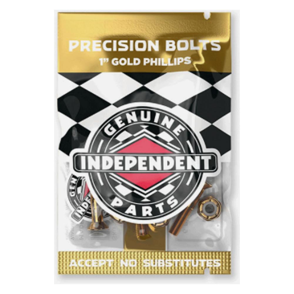 Independent Cross Bolts - Black/Gold - 1" Phillips