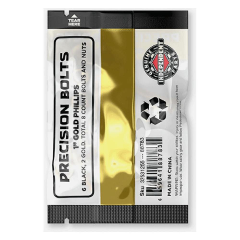 Independent Cross Bolts - Black/Gold - 1" Phillips