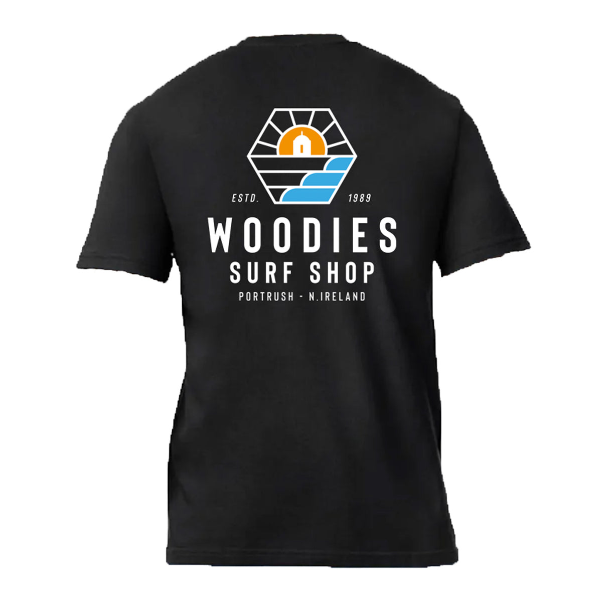 Woodies Temple Logo Tee - Black