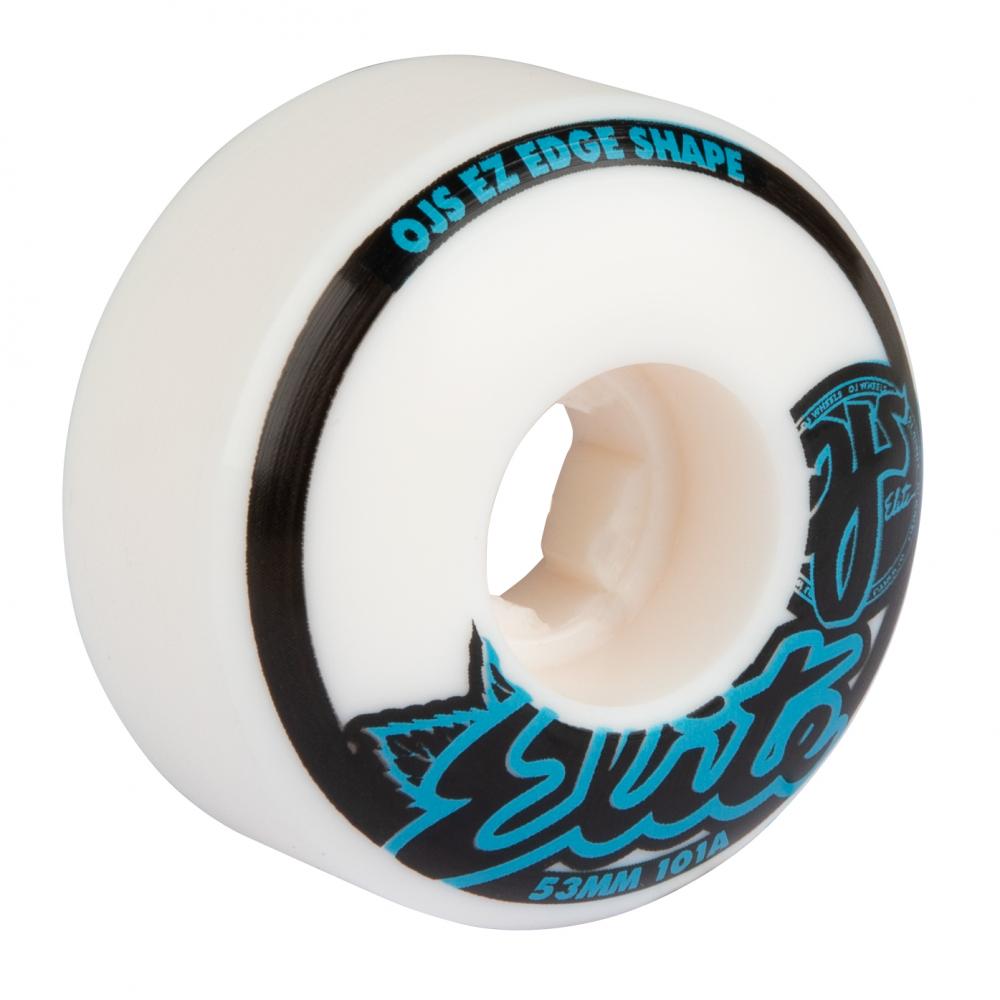 OJ Elite EZ Skateboard Wheels 101A - White - 54MM
