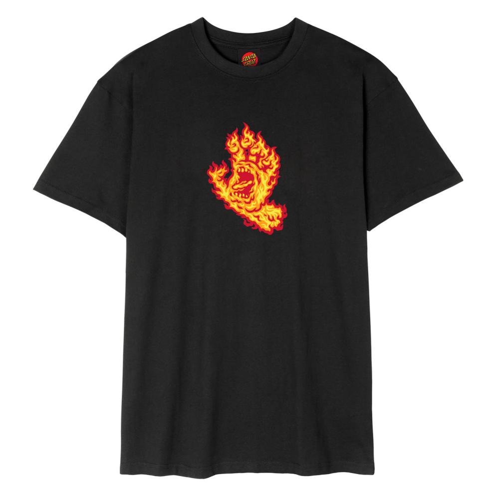 Santa Cruz Flame Hand T-Shirt - Black