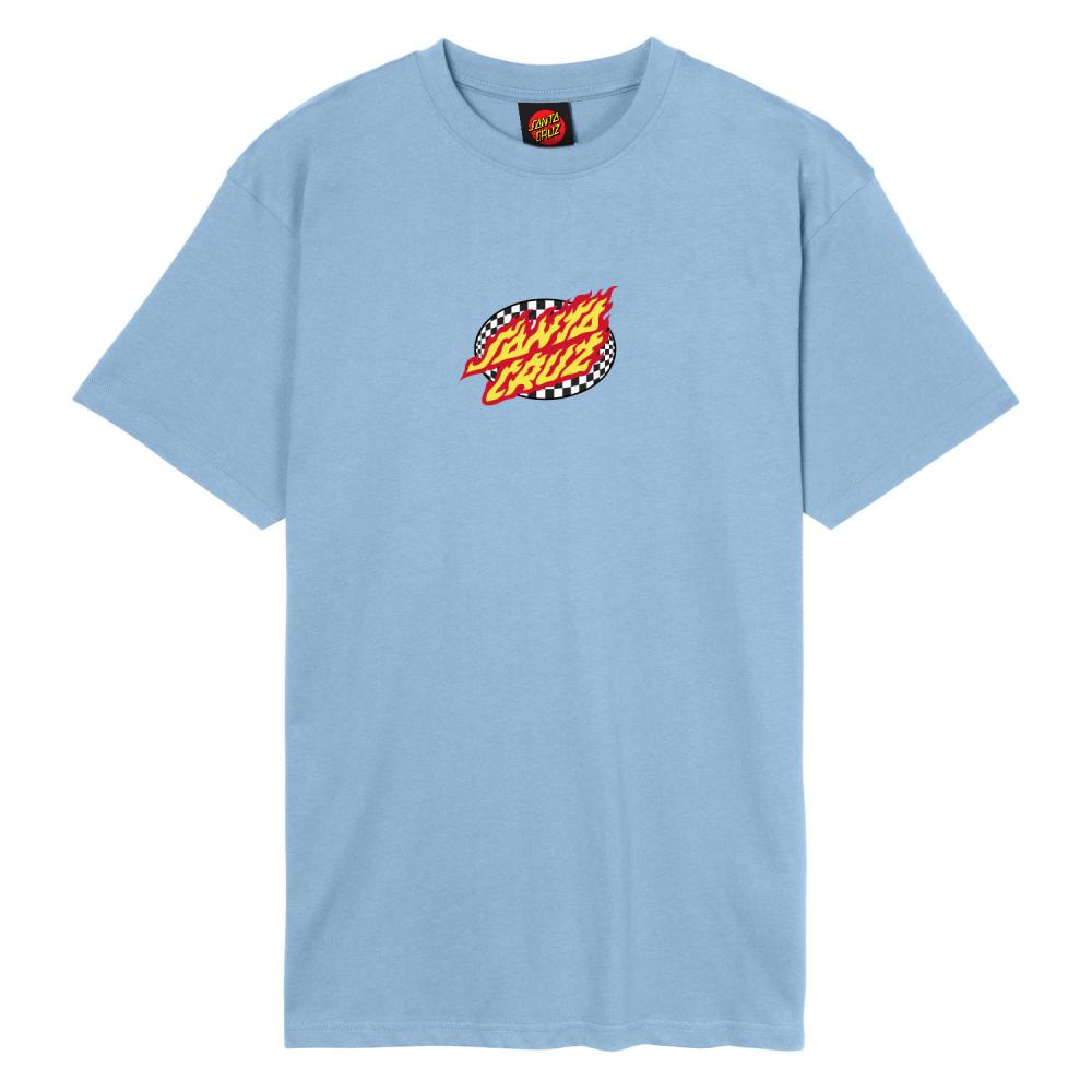 Santa Cruz Oval Check Flame T-Shirt - Oval Check Flame