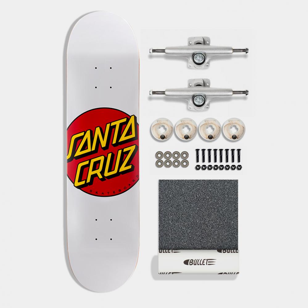 Santa Cruz Complete Kit Classic Dot, Bullet & Ricta White 8 IN