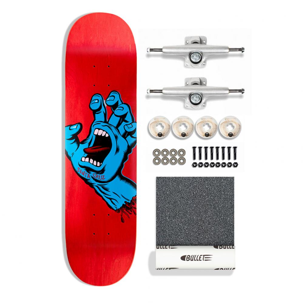 Santa Cruz Complete Kit Screaming Hand, Bullet & Ricta Red 8 IN