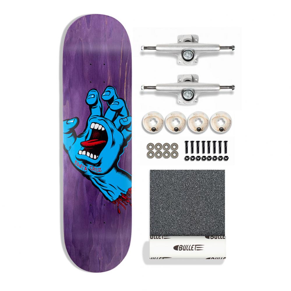 Santa Cruz Complete Kit Screaming Hand, Bullet & Ricta Purple 8.375 IN