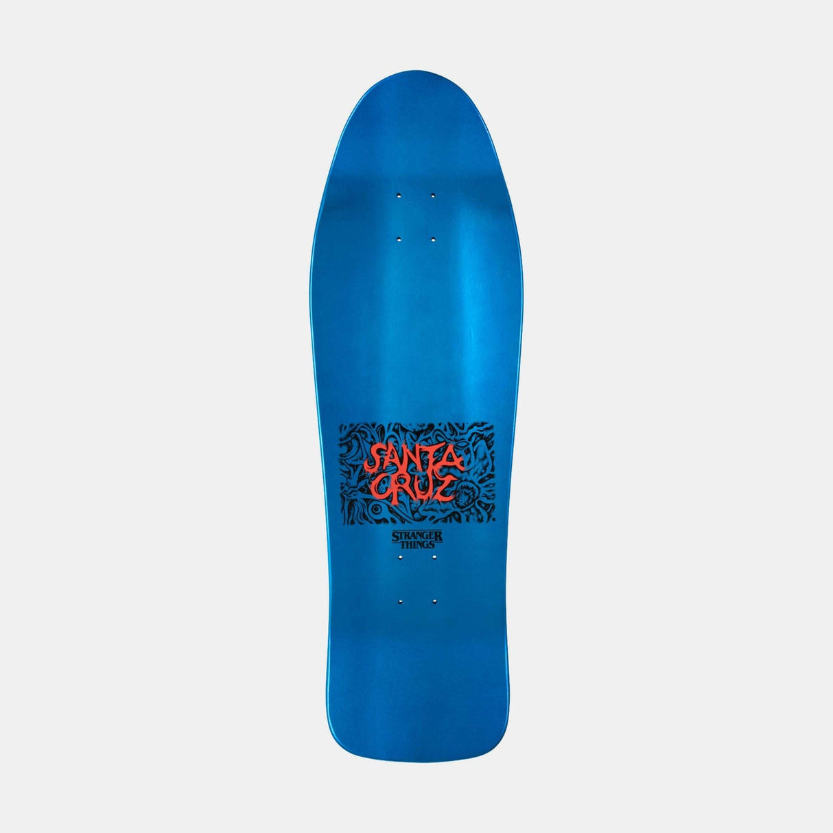 Santa Cruz X Stranger Things Skateboard Deck - Knox Hellfire - Blue - 10"