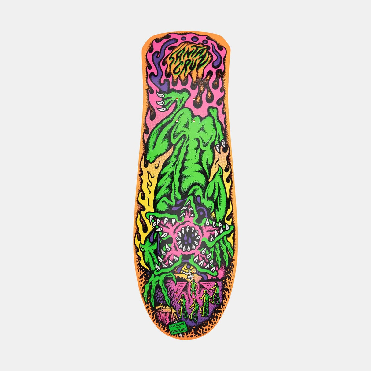 Santa Cruz X Stranger Things Skateboard Deck - Demogorgon - Orange - 10.1"