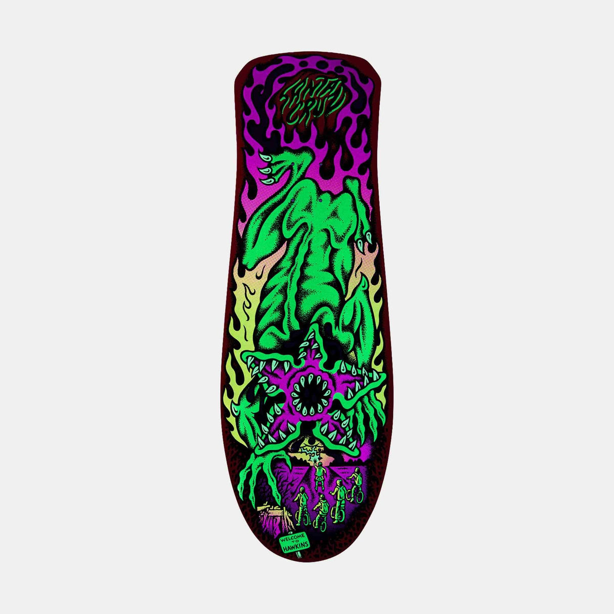 Santa Cruz X Stranger Things Skateboard Deck - Demogorgon - Orange - 10.1"