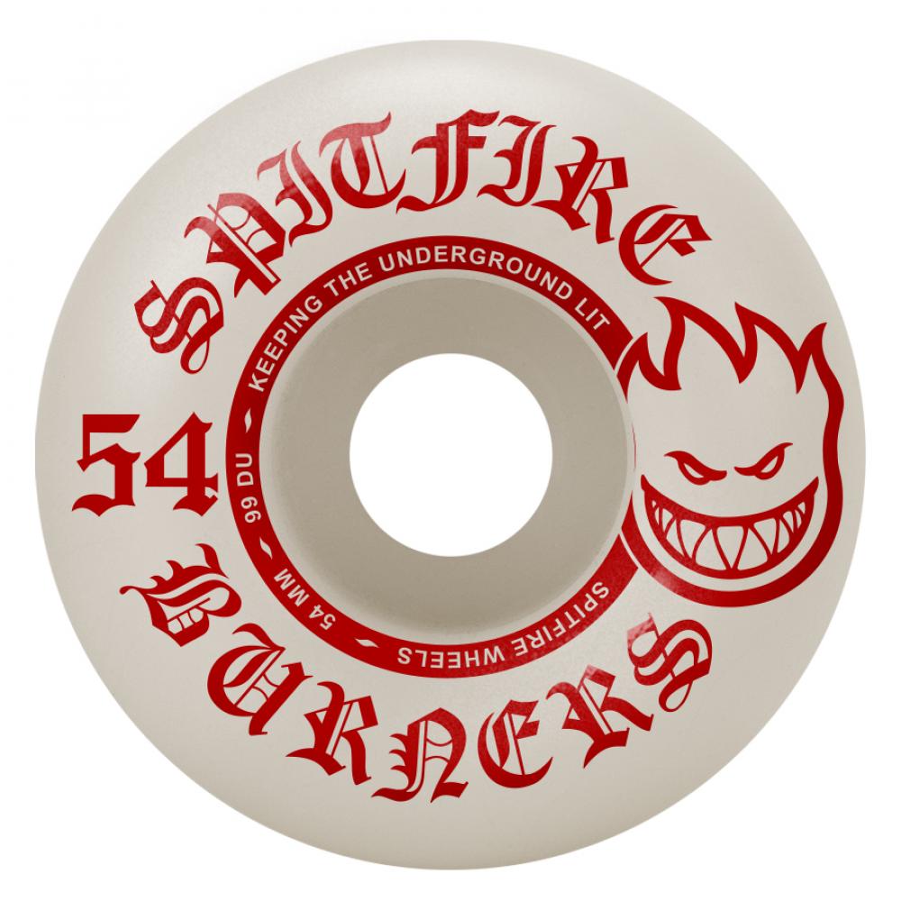 Spitfire Burner Skateboard Wheels White - 99A - 54mm