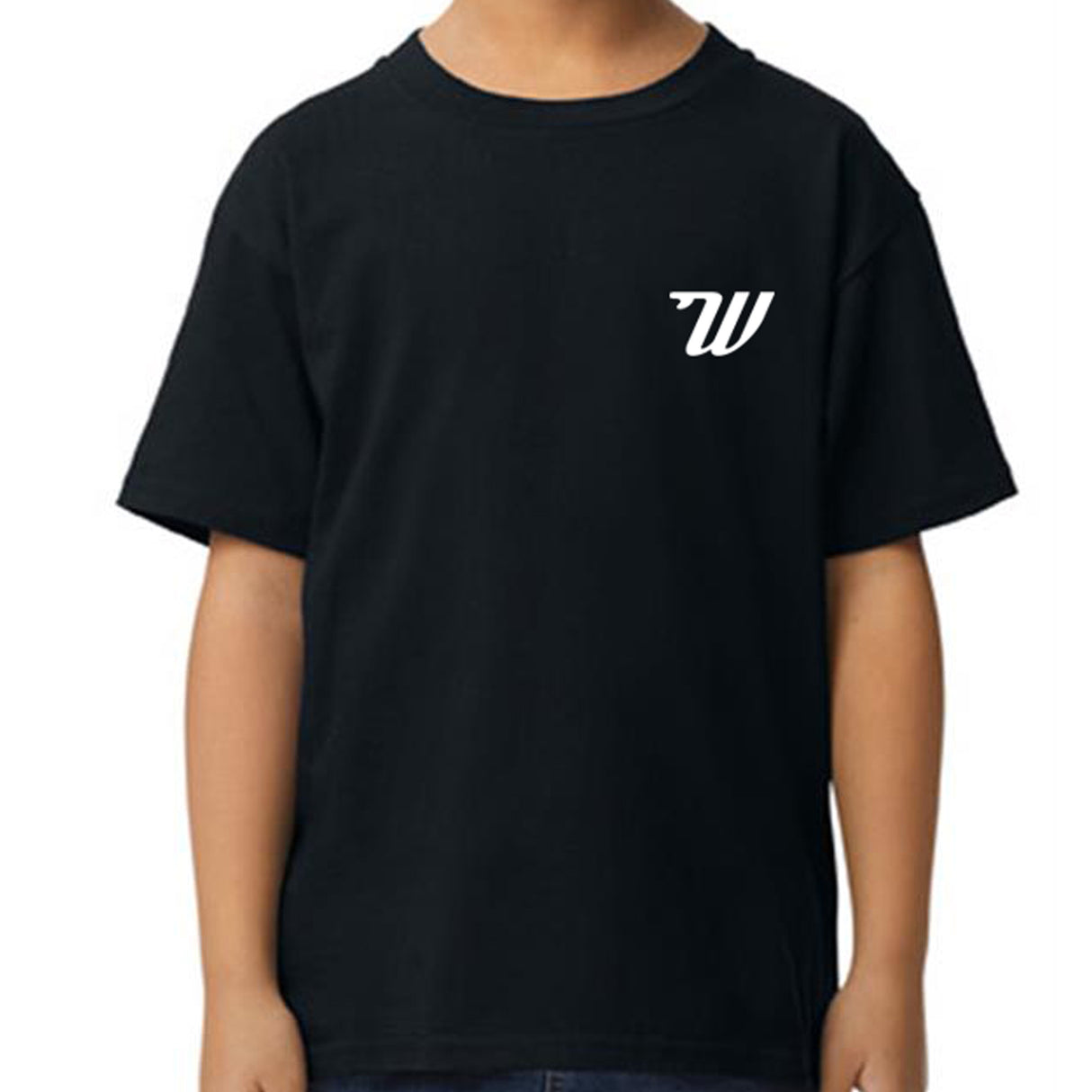 Woodies Kids Tee - Tiles Logo - Black