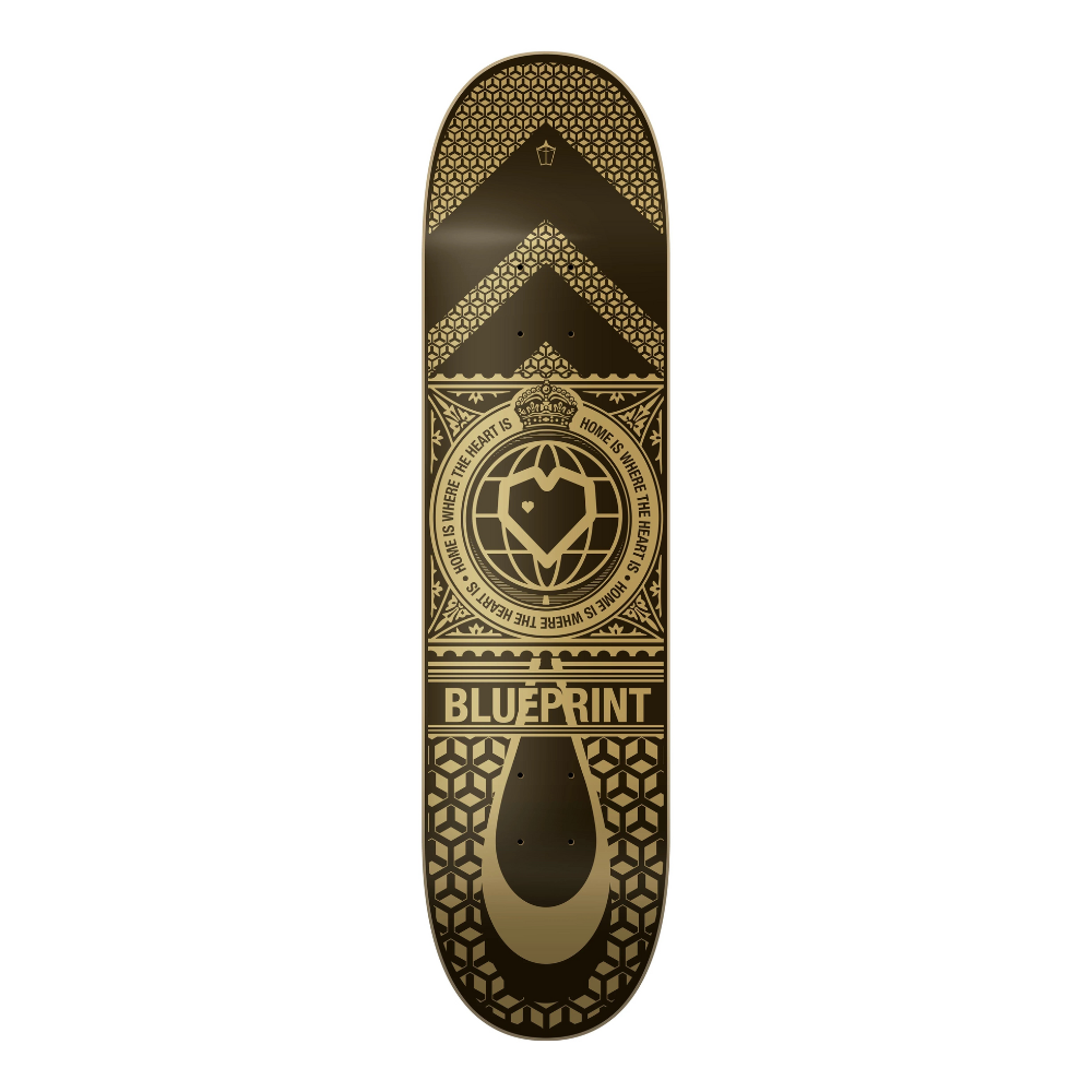Blueprint Home Heart Deck - Black/Gold - 8.125"