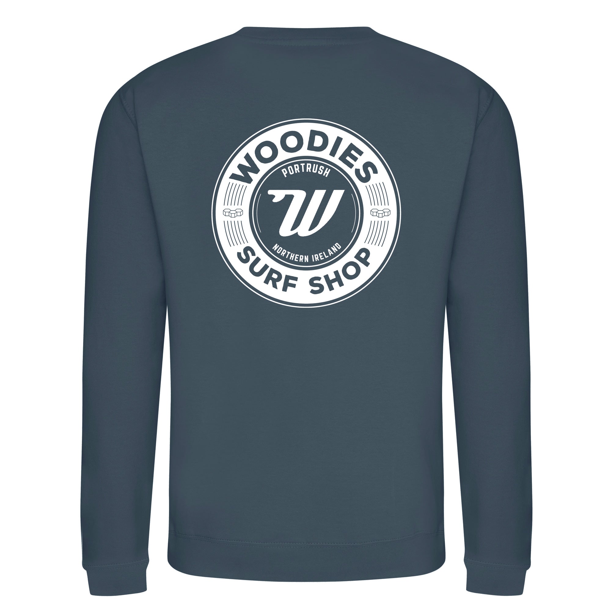 Woodies Retro Logo Crew - Airforce Blue