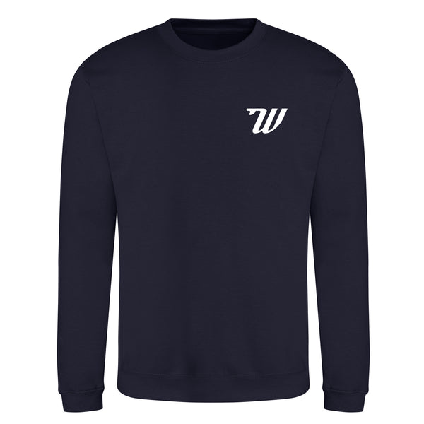 Woodies Retro Logo Crew French Navy Woodies Surf Shop