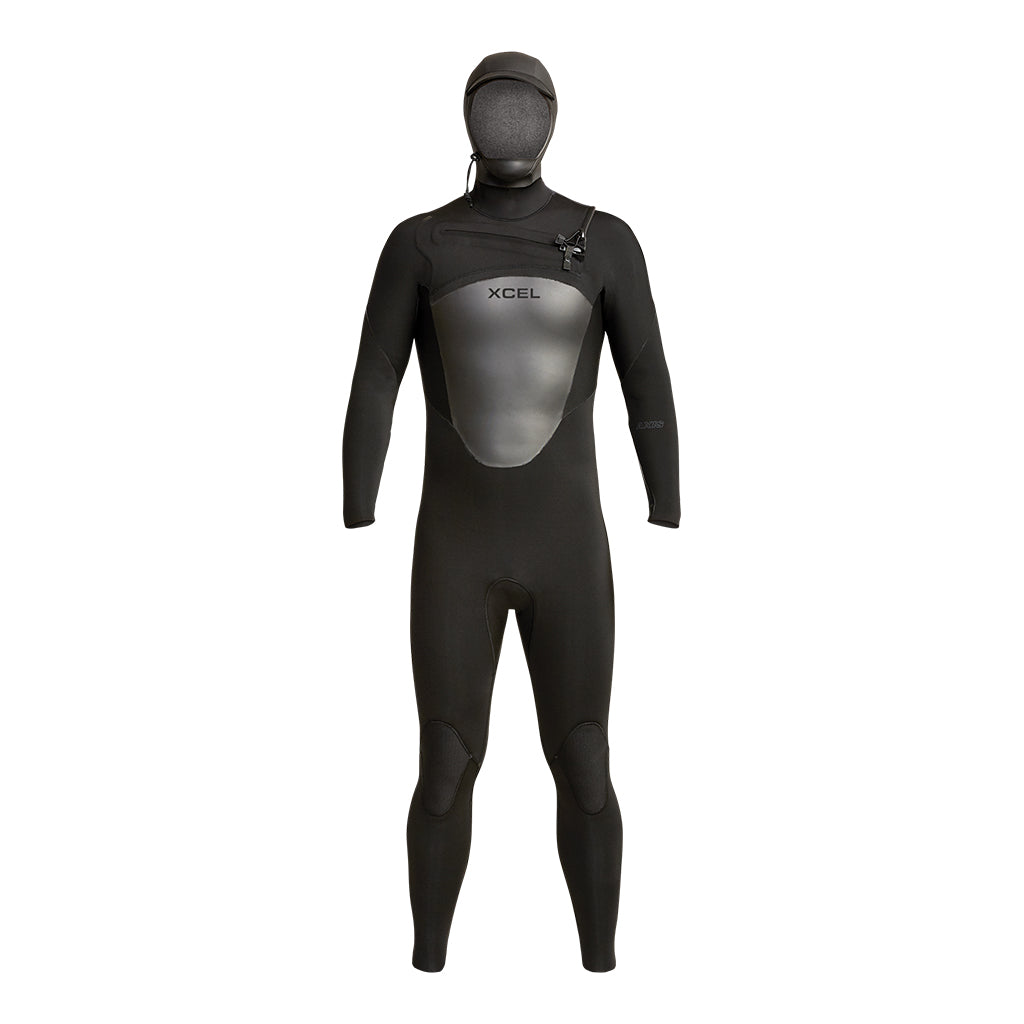 Xcel 5/4 mm Axis X X2 Chest Zip Hooded Wetsuit - Black 2025/26