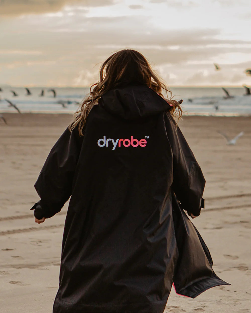 Dryrobe Advance - Long Sleeve - Black / Pink