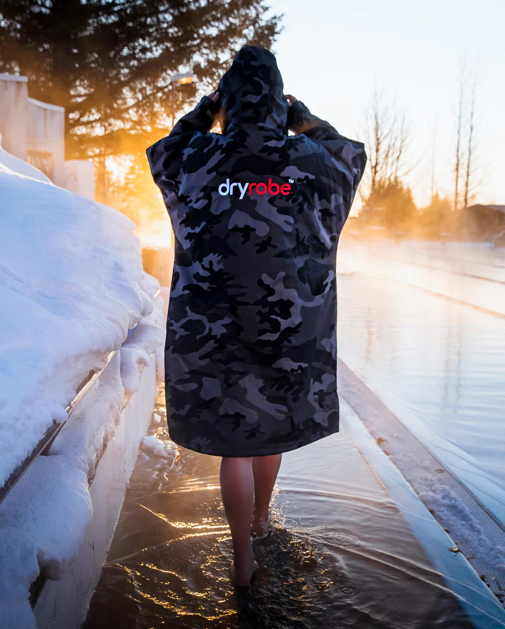 Dryrobe Advance - Long Sleeve - Black Camouflage/Black