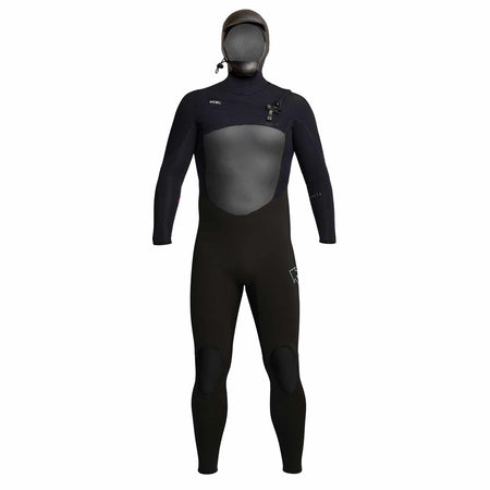 Xcel 5/4 mm INFINITI Chest Zip Hooded Wetsuit - Black