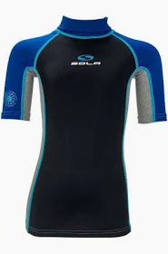 Sola Junior Super Stretch Rash Vest - Navy/Marl