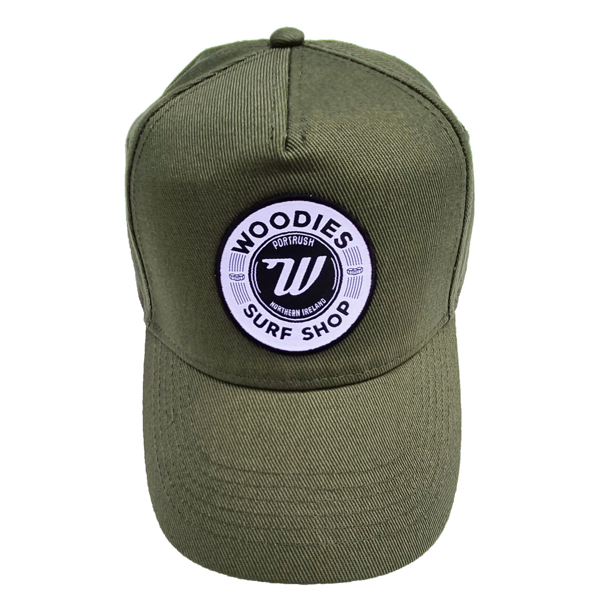 Woodies 5 Panel Baseball Hat - Olive Green