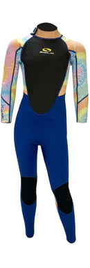 Sola Kids Storm 3/2 mm Wetsuit - Blue/Tie Dye