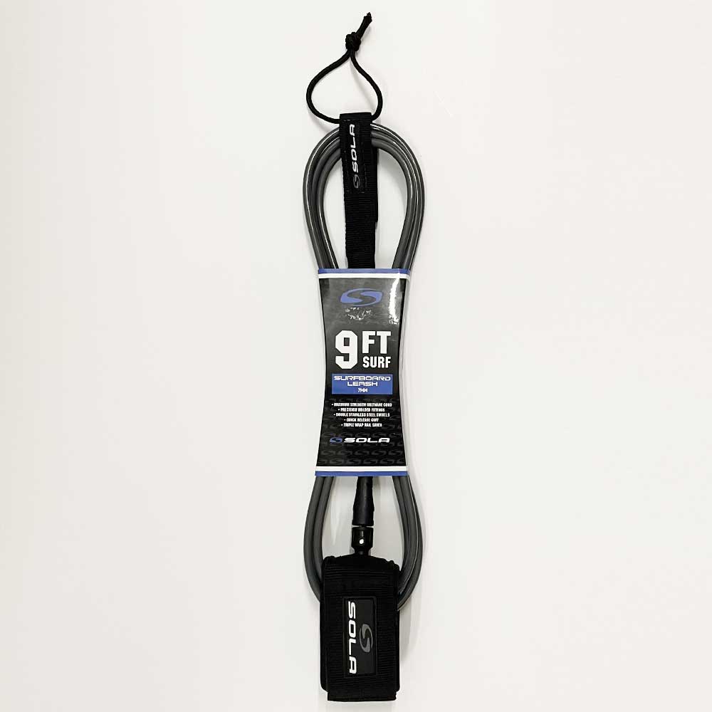 Sola 9ft Leash Grey/Black