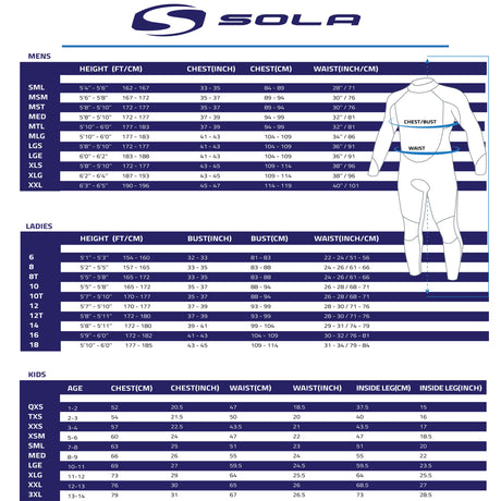 Sola Kids Fire 5/4 Winter Wetsuit Black/Grey