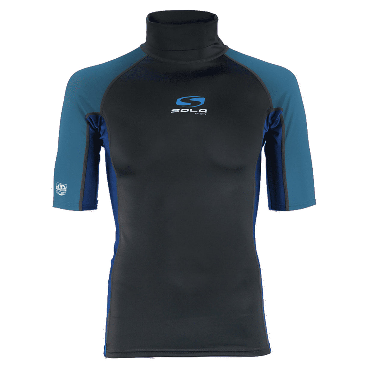 Sola Short Sleeve Rash Vest-Black/Ink