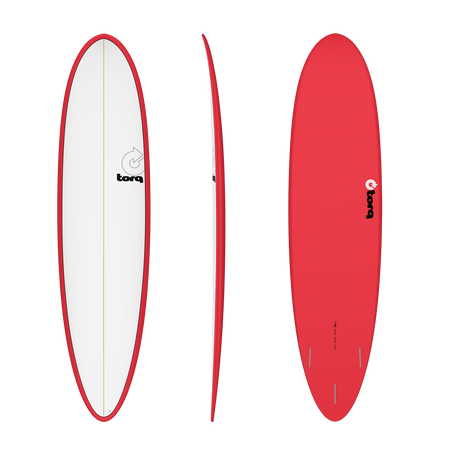 7'6 Torq Fun Board - Red/Pinline/White Deck - Pick Up Only