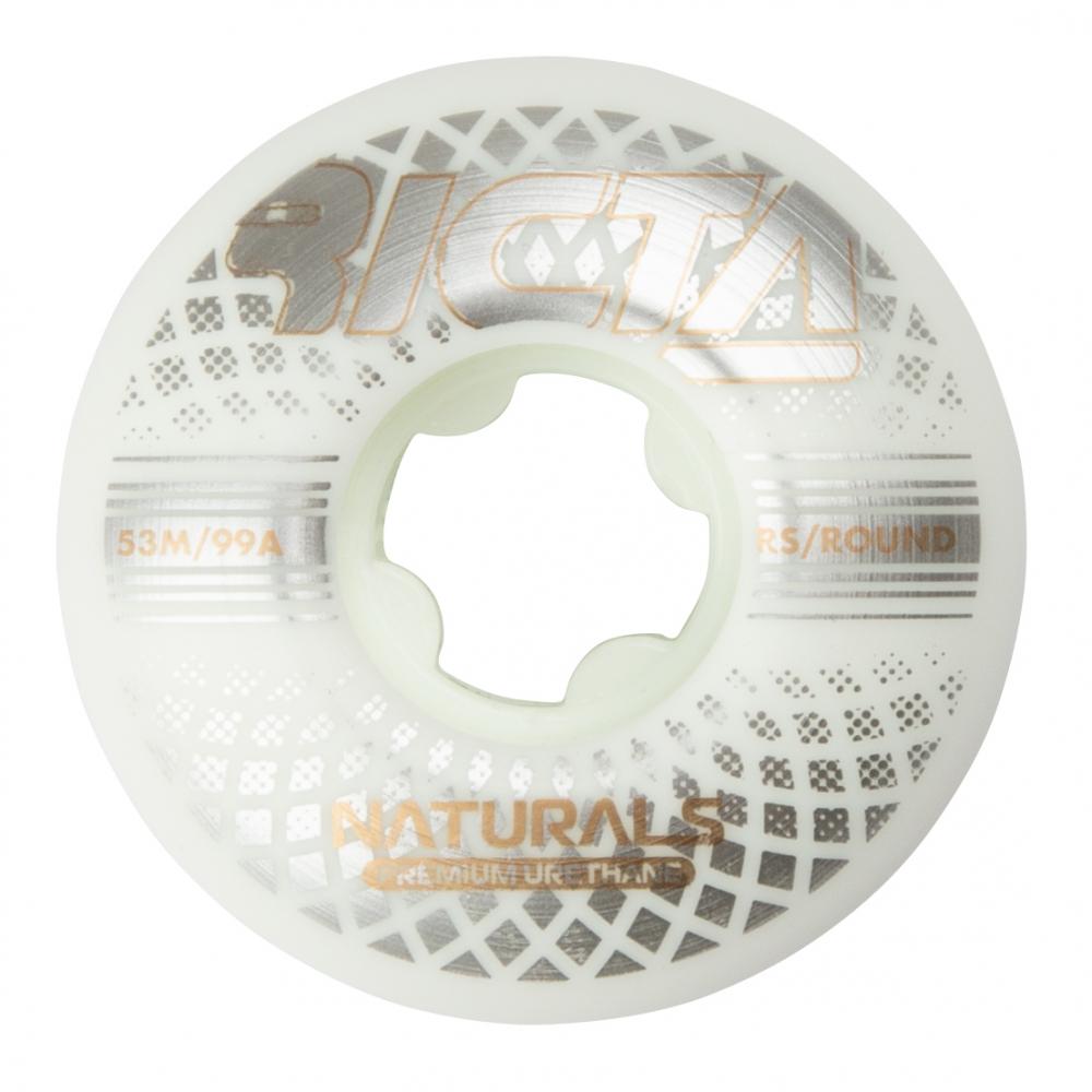 Ricta Skate Wheels Reflective Naturals Round 99A - White - 53mm