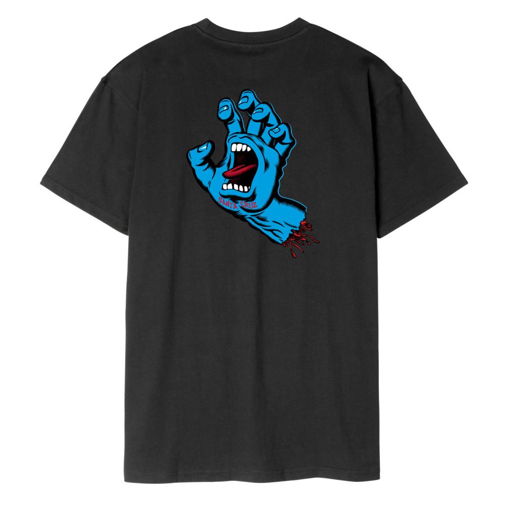 Santa Cruz Screaming Hand Chest T-Shirt - Black