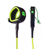 Bulldog Surfboard Leash - Black/Lime
