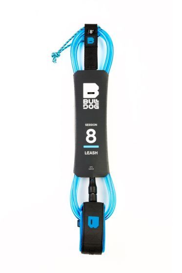 Bulldog Surfboard Leash - Black/Cyan