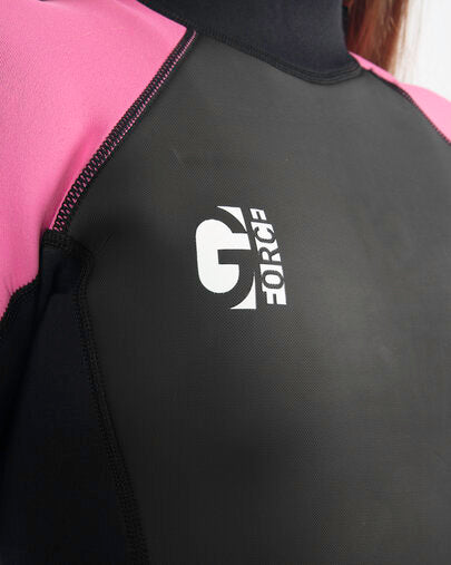 Gul Junior 3mm Steamer G-Force Wetsuit - Black/Pink
