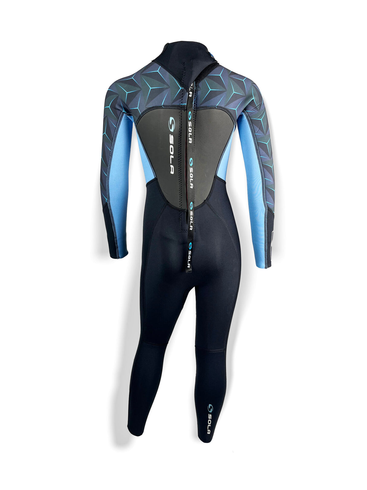 Sola Kids Storm 3/2 mm Wetsuit - Blue/Steel