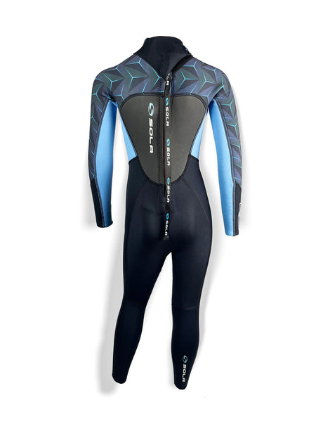 Sola Kids Storm 3/2 mm Wetsuit - Blue/Steel