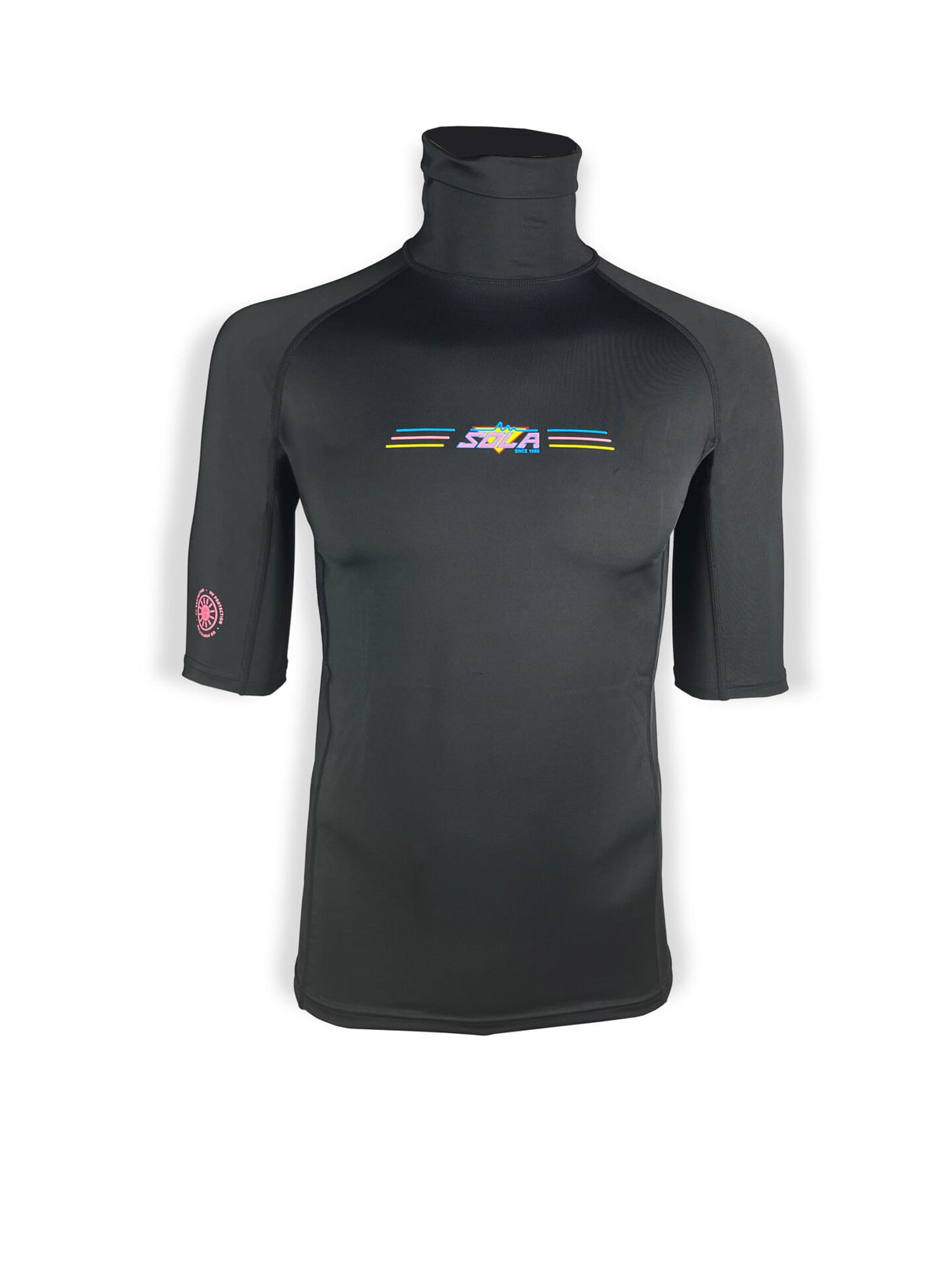 Sola Short Sleeve Rash Vest - Retro Black