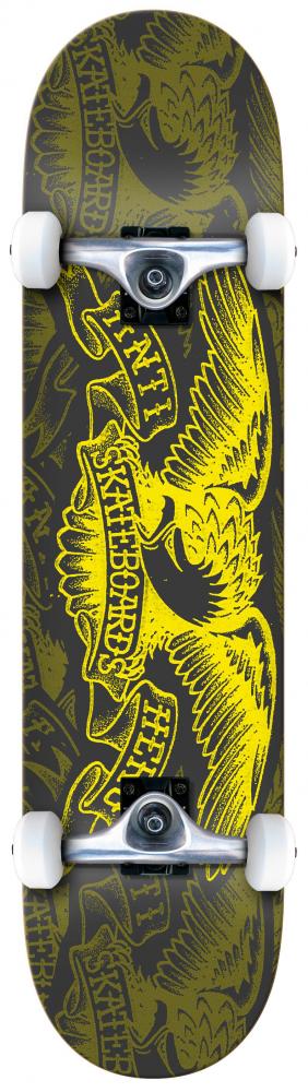 Anti Hero Repeater Eagle Complete Skateboard 8" - Black/Yellow