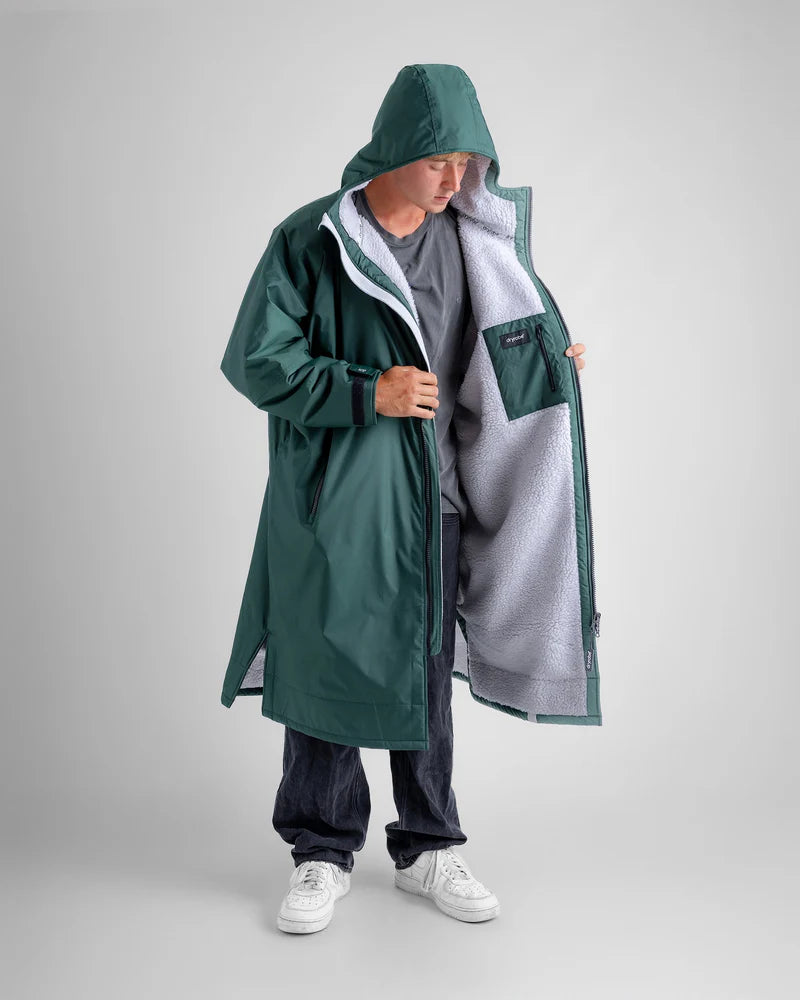 Dryrobe Advance - Long Sleeve - Dark Green/Nimbus Cloud
