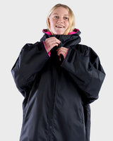 Dryrobe Advance Kids Long Sleeve - Black & Pink